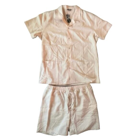 New COOFANDY Men's 2 Pieces Shirt Set Short Sleeve Button Down SZ XL NWT - Picture 2 of 6